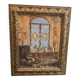 Huile sur toile "l'atelier de l'artiste "