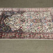 Iranian carpet made of wool and silk, handmade - 1.87m x 1.23m