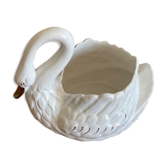 Ceramic swan pot cover
