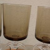 9 Luminarc amber glass wine glasses