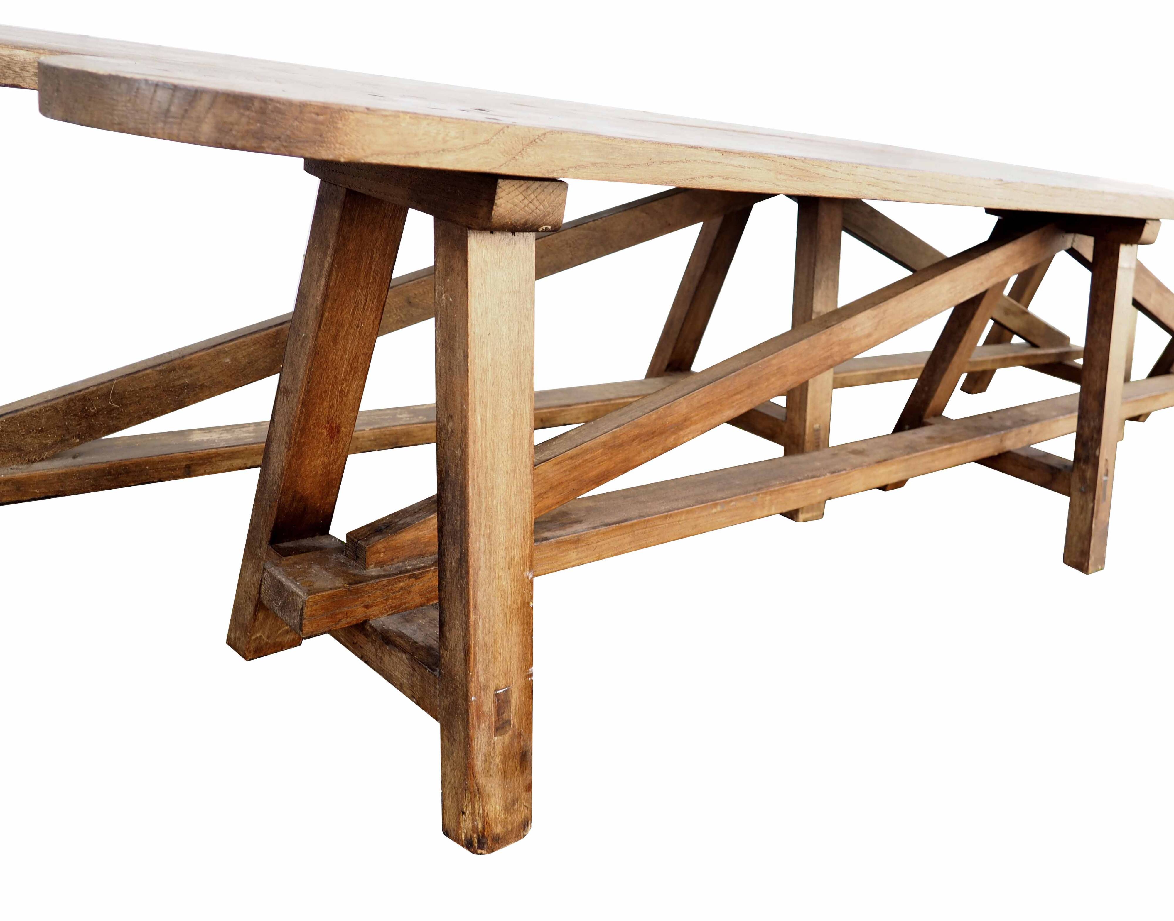 Wooden farm bench 2m43