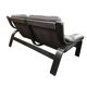Vintage brown leather two-seater sofa