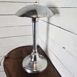 Chromed metal mushroom lamp from the 70s, 58 cm H