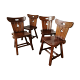 Chaises en pin esprit montagne, ferme