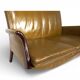 Two-seater green foam leather sofa Froxfield by Parker Knoll, 1960.