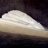 Art deco pressed glass sconce