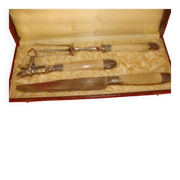 Carving service for leg of lamb from the early 20th century (art deco)