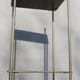 End table Golden capitals and glass OPAL black 1950