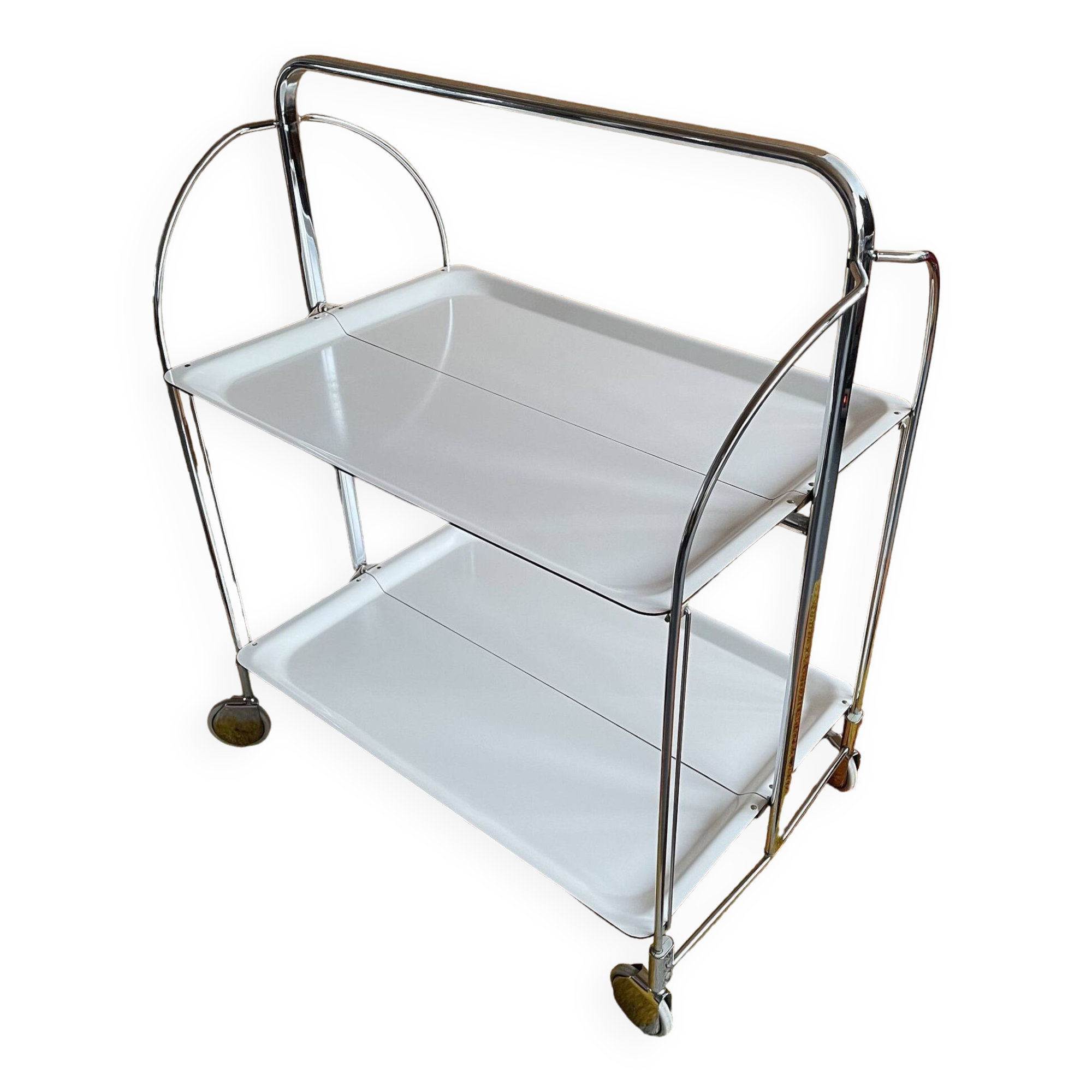 Mid-Century Folding Dinette Serving Cart from Bremshey Gerlinol, 1960s
