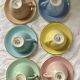 Mugs Moulin des Loups pastel colour 1960s