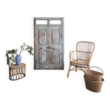 Old patinated wooden door
