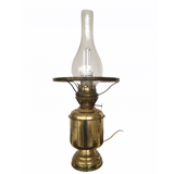 Green opaline kerosene lamp