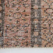 Terracotta & Rust Brown Floral Persian Rug, Turkish Vintage Antique Carpet