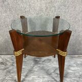 Vintage Italian coffee table with compass legs circa 1970