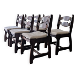 Set of 6 chairs with a design inspired by Guillerme and Chambron