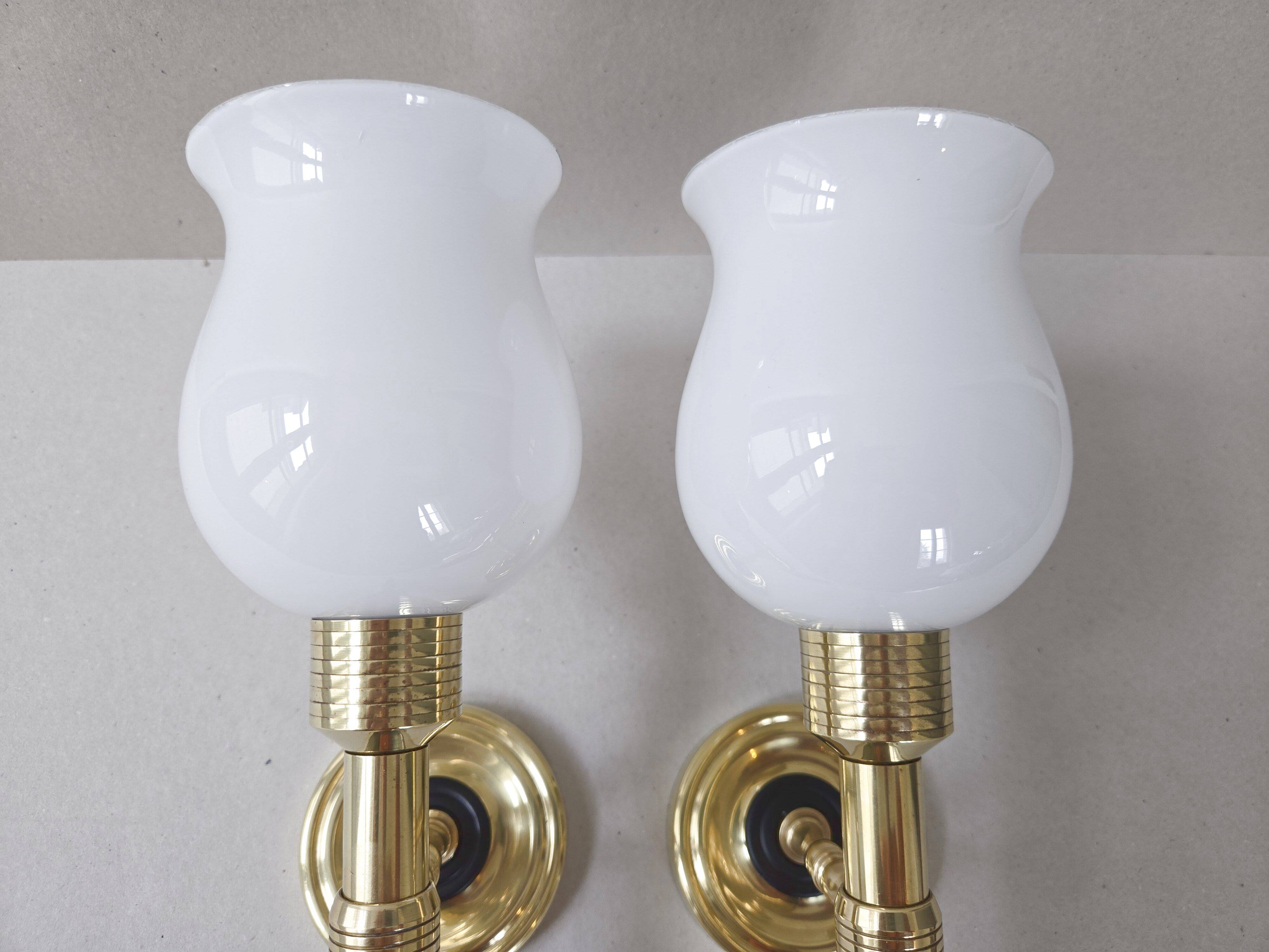 Pair of vintage wall lights Maison Lancel 1950