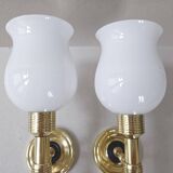 Pair of vintage wall lights Maison Lancel 1950