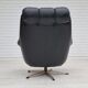 Fauteuil en cuir pivotant danois vintage