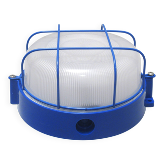 Blue industrial wall or ceiling light