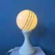 Lampe de table Space Age en verre opalin blanc