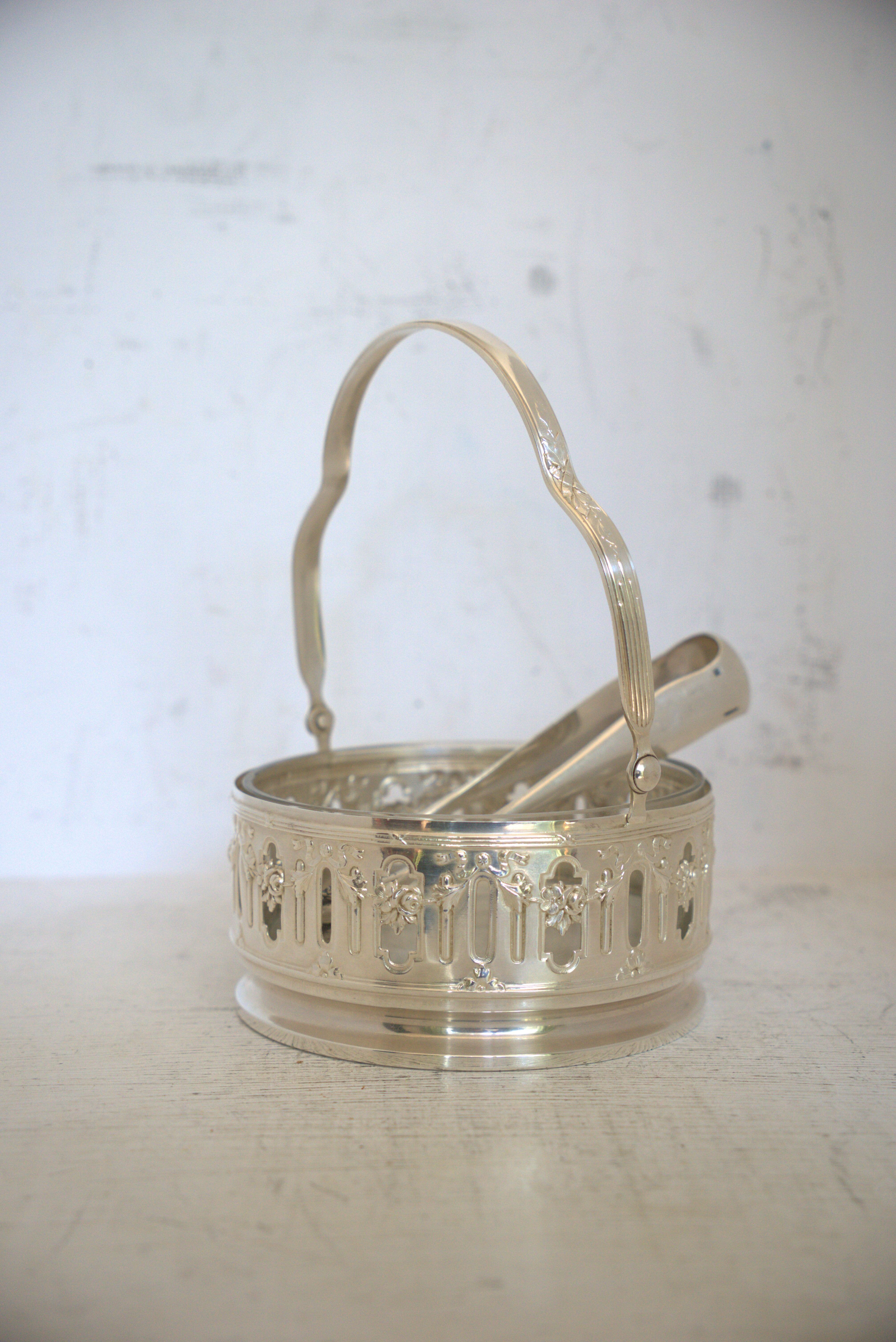 Silver metal candy box and pliers