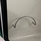 1960s Mid-Century Modern White Wood Corner Coat Hanger with Mirror