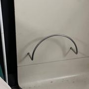1960s Mid-Century Modern White Wood Corner Coat Hanger with Mirror