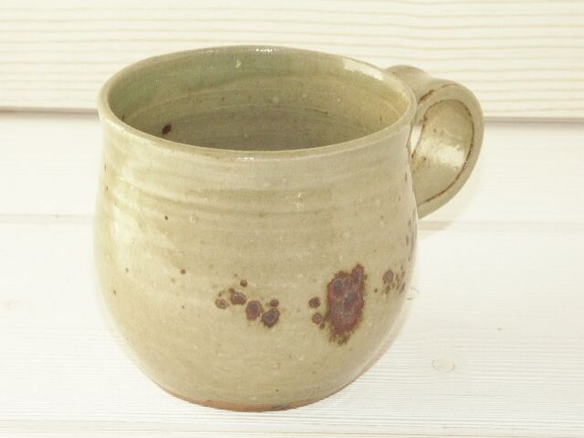 Cup glazed sandstone pottery Baumlin vintage year 70