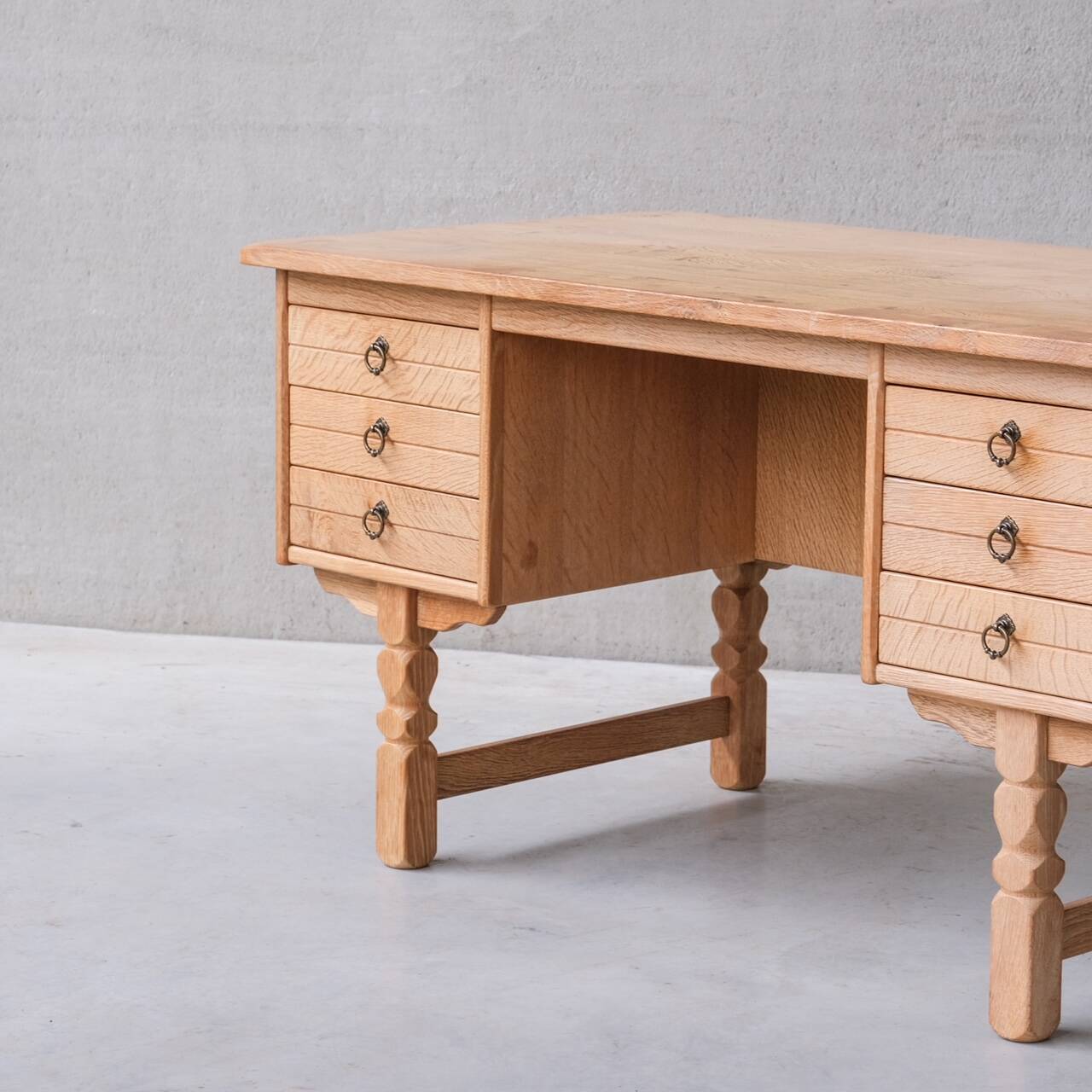 Danish Mid-Century Oak Desk attr. to Henning Kjaernulf