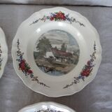 5 assiettes creuses H.Loux Sarreguemines Obernai