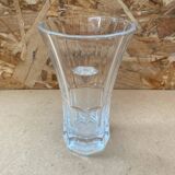 Antique Crystal D'Arques Vase With Diamond Made In France Vintage