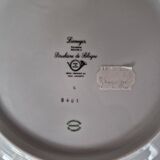 Limoges porcelain - Set of 3 plates, Rhapsodie bleue model