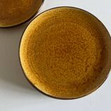 Set of 6 Dieulefit glazed earthenware plates workshop Mourre Milon 1970