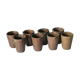 8 enamelled sandstone glasses