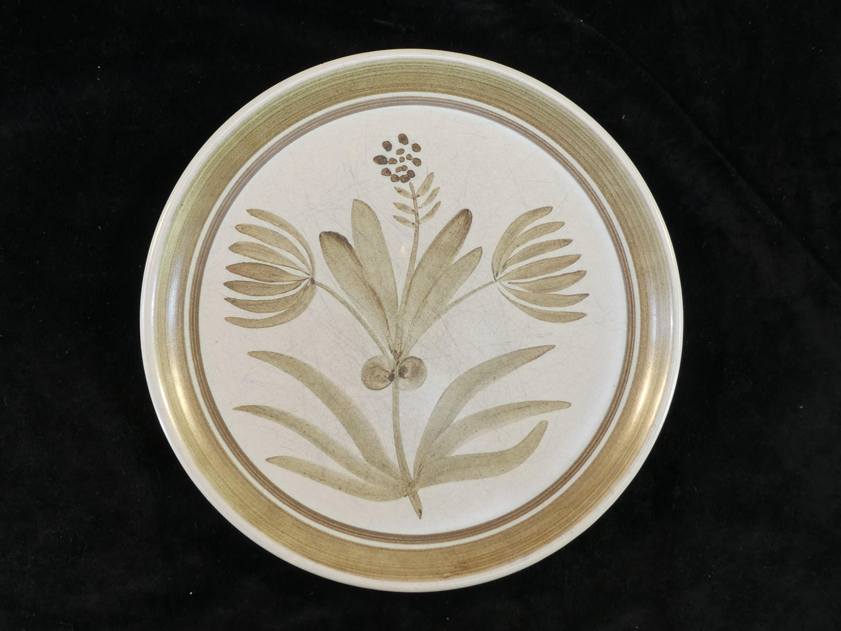 6 flat plates vintage flower decoration Lonchamp