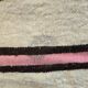 Vintage Berber blanket in neon pink, black and cream striped wool