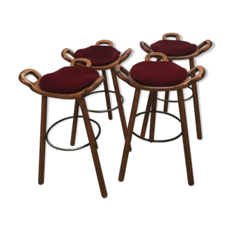 Suite of four Carl Malmsten stools