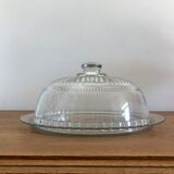 Bell and glass tray plate plate