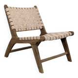 Chic Moroccan leather armchair