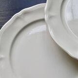 4 vintage dessert plates ivory earthenware Moulin des Loups - Marli song