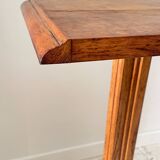 Vintage solid oak saddle plant holder