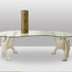 Brutalist coffee table, sculptural and organic. 1970s.