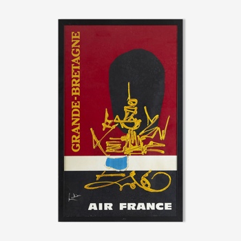 Affiche air france royaume-uni, 1967