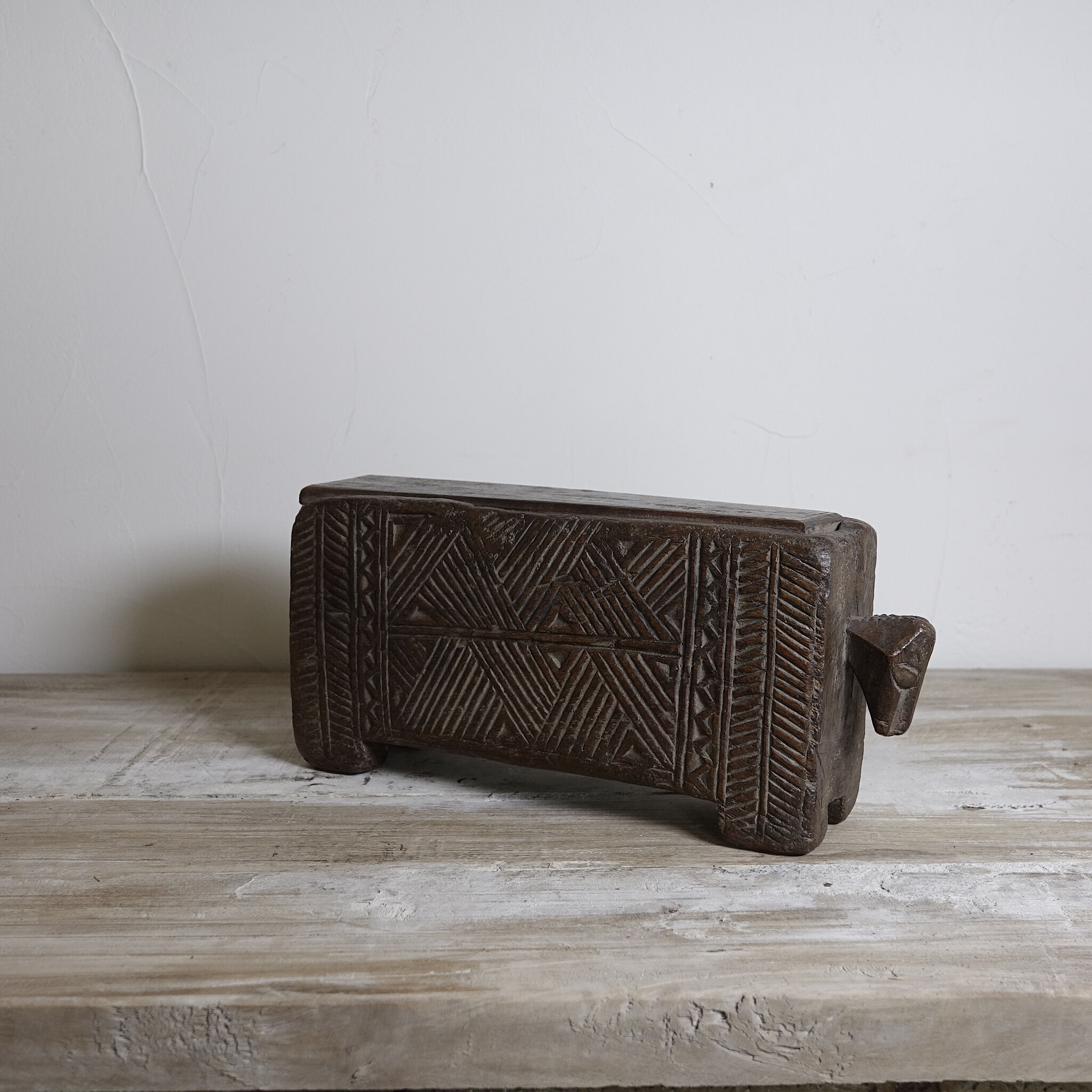 Old wooden spice box