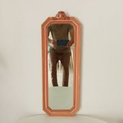 Miroir vintage octogonale avec fronton