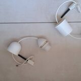 Set of 2 vintage wicker hanging decorations