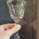 12 crystal wine glasses engraved with floral patterns