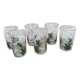 Lot verres anciens décor muguet