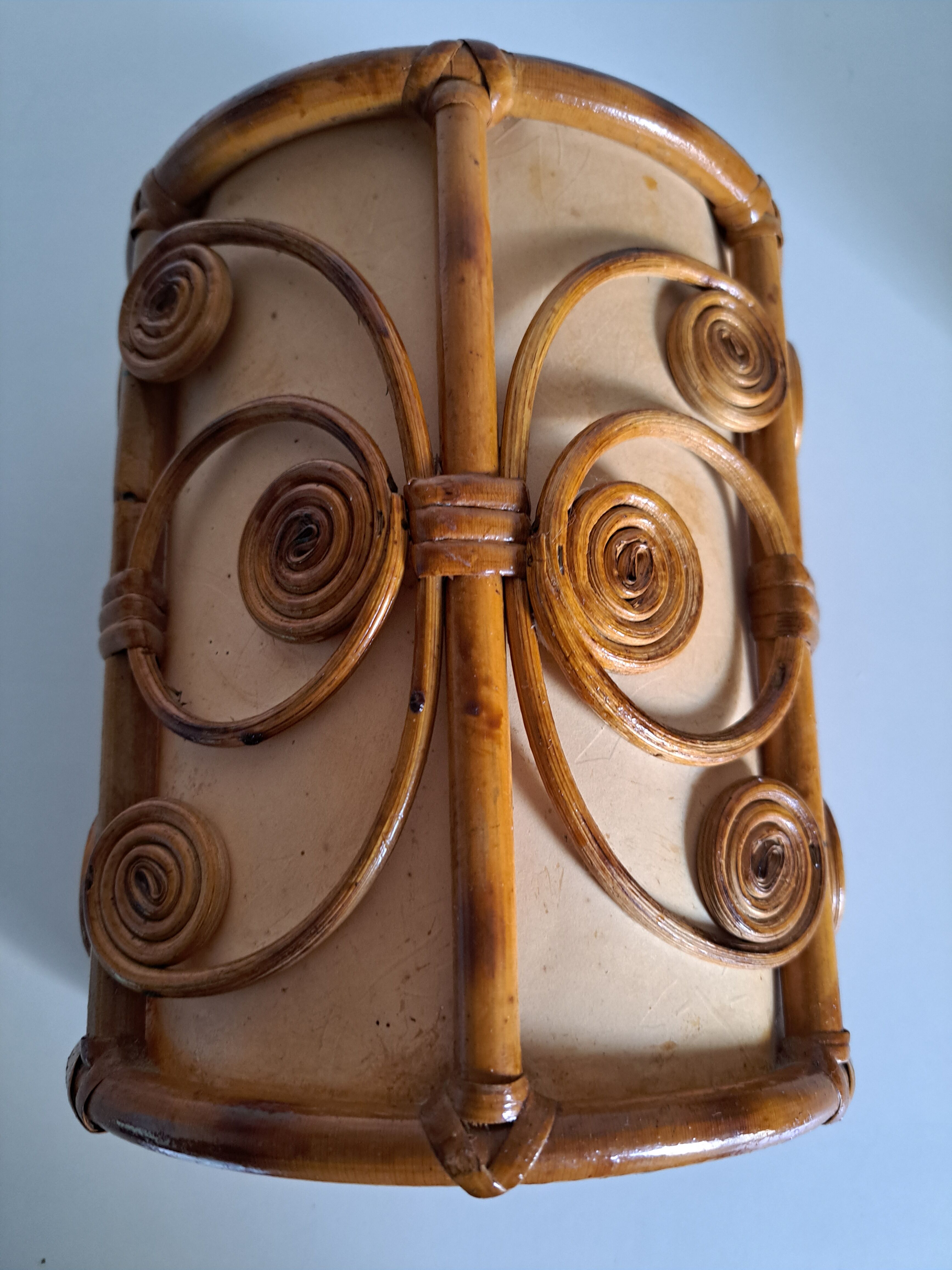 Pair of bamboo sconces