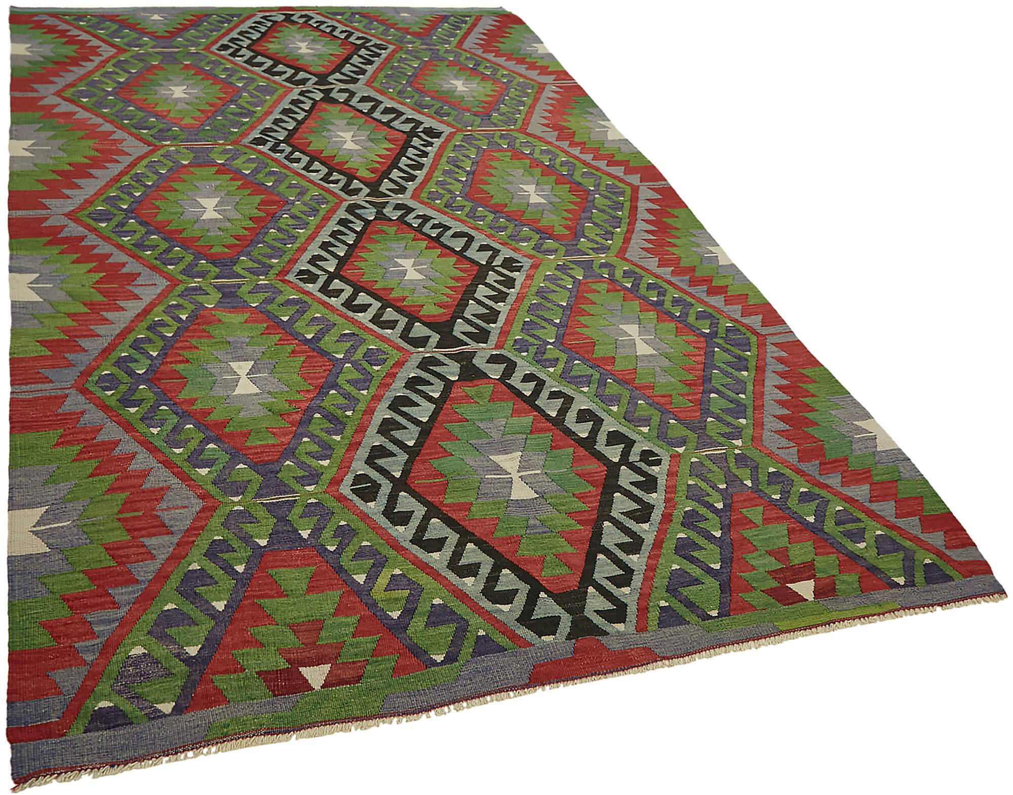 Turkish Handmade Vintage Anatolian Kilim 176 cm x 280 cm